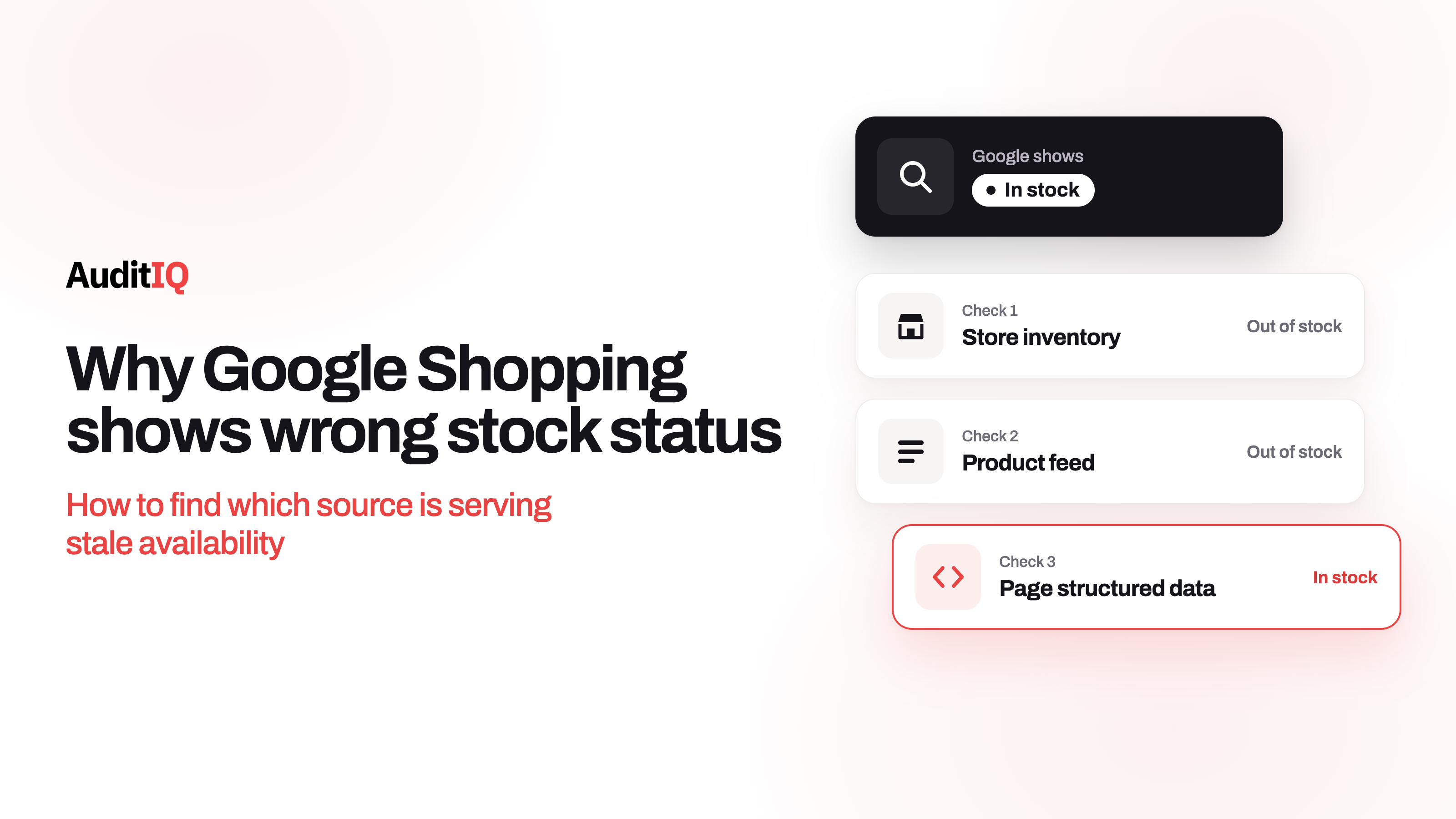 Google Shopping says in stock but your site says out of stock: How to find the layer serving stale availability